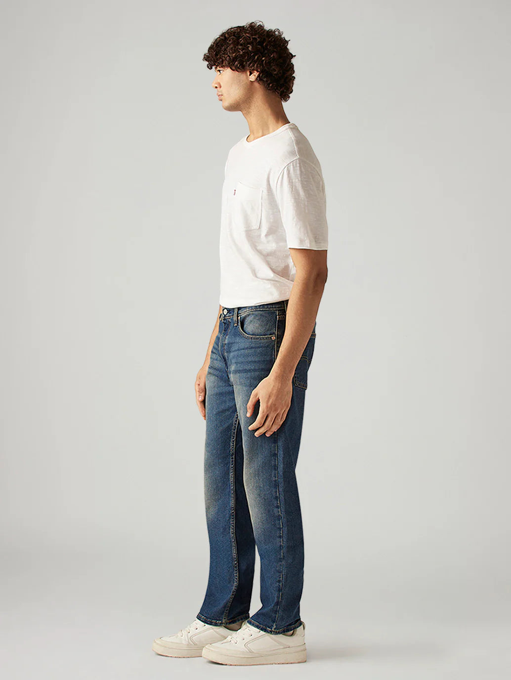 LEVIS Men's 511 Blue Slim Fit Mid Rise Jeans