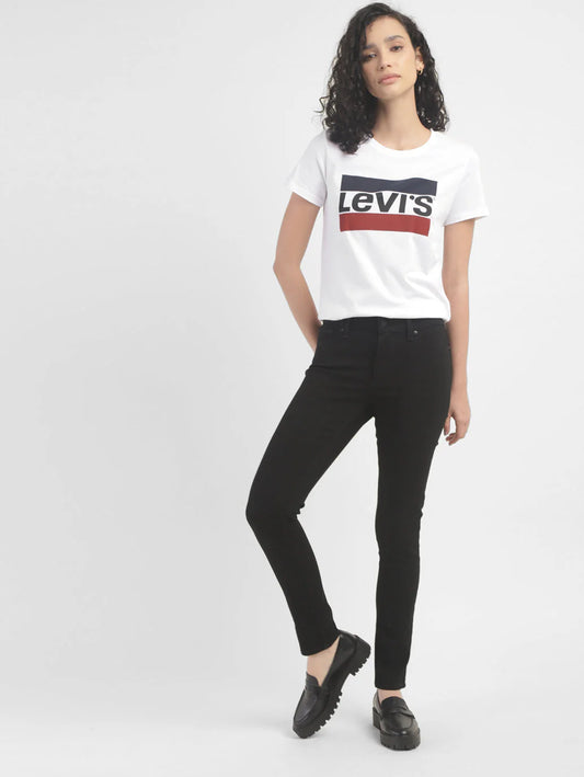 LEVIS Women's Brand Logo Crew Neck T-shirt