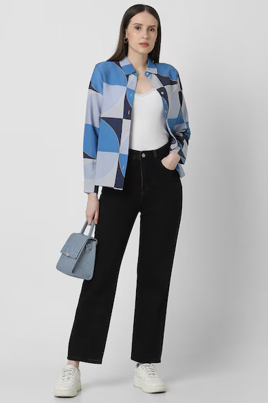 VAN HEUSEN Women Multicolor Print Long Sleeves Casual Shirt