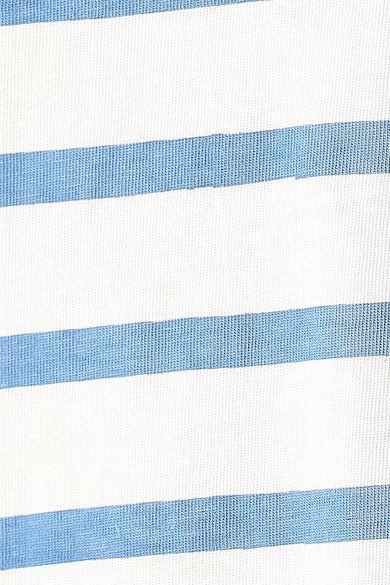 VAN HEUSEN Women White Stripe Casual Round Neck Top