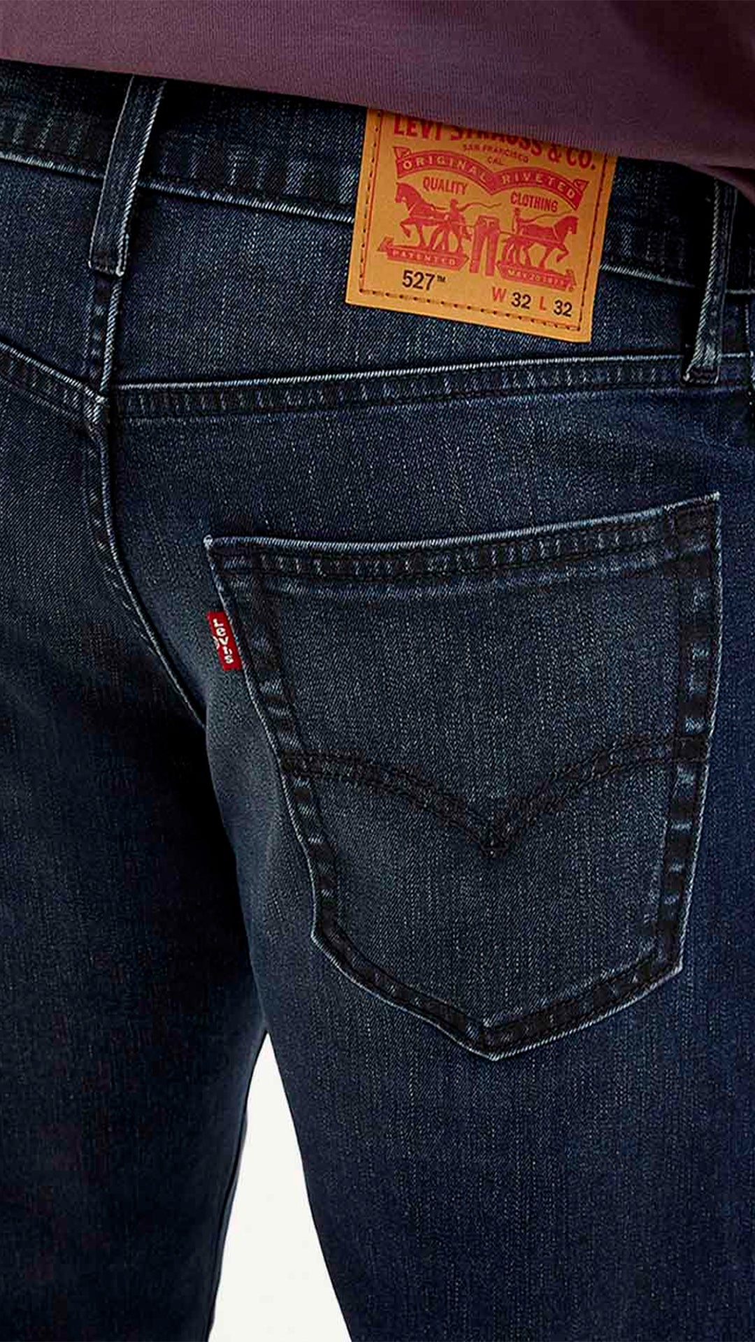 Levi's Men's 527 Dark Blue Slim Bootcut Fit Mid Rise Jeans (20% Off)