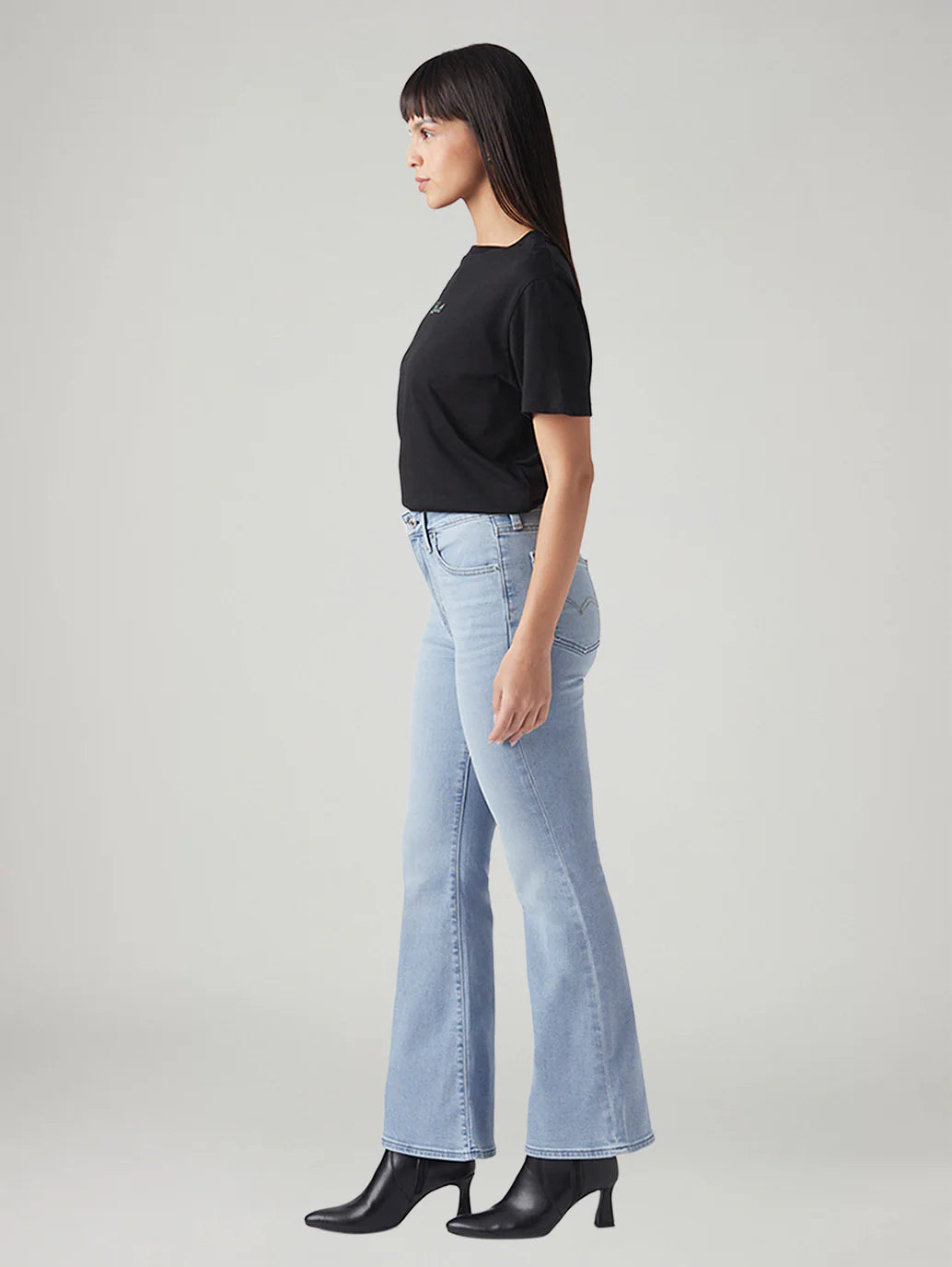 LEVIS Women's 726 Light Blue Flared Fit High Rise Jeans