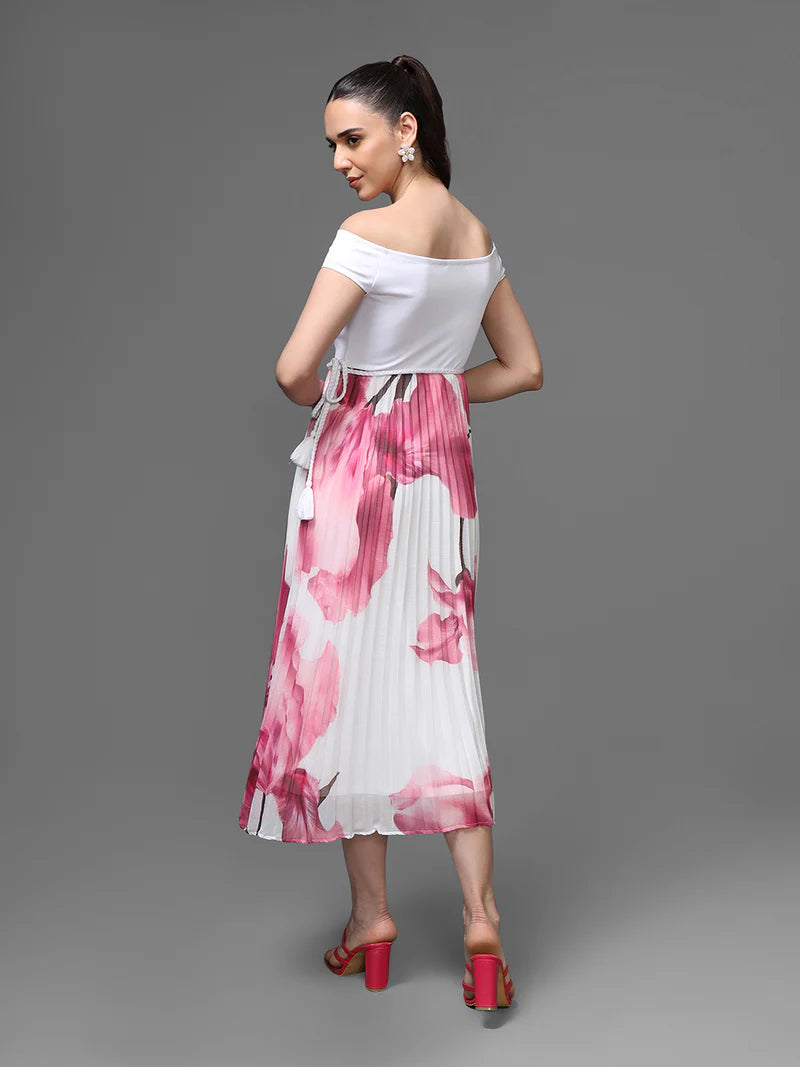 KAZO Florentine Midi Dress With Belt