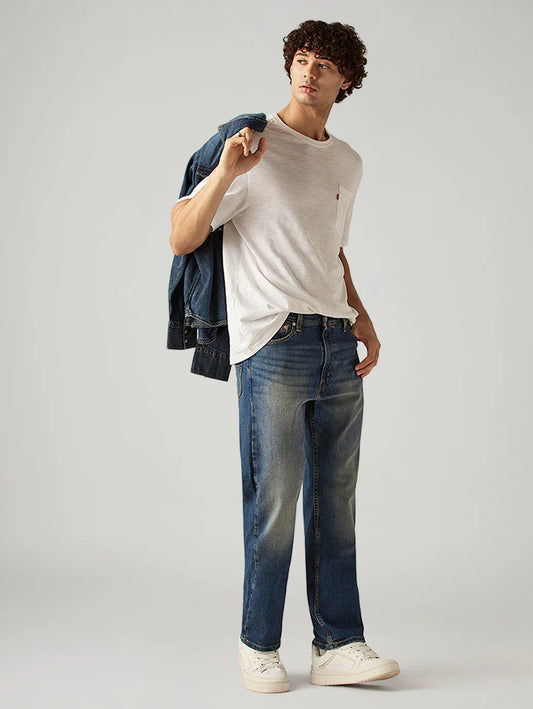 LEVIS Men's 511 Blue Slim Fit Mid Rise Jeans