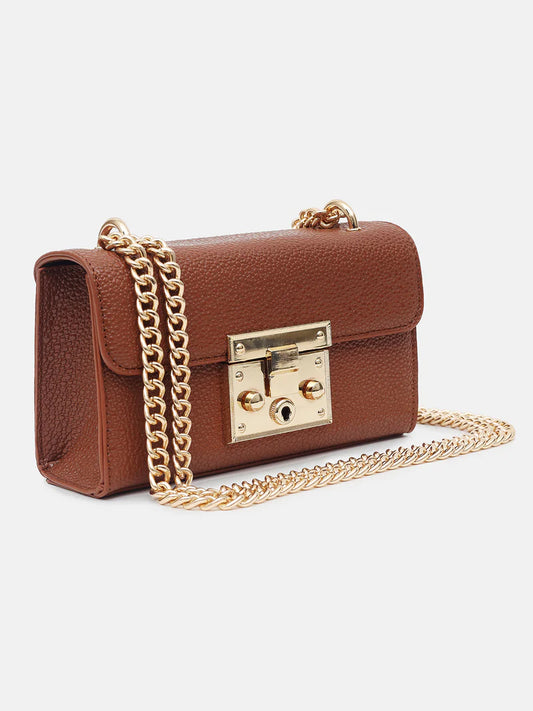 KAZO Mesmerize Gold Lock Sling Bag