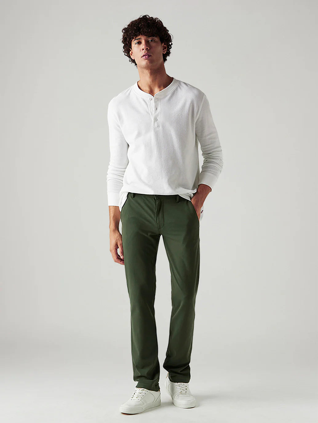 LEVIS Men's 511 Dark Green Slim Fit Mid Rise Tech Pant