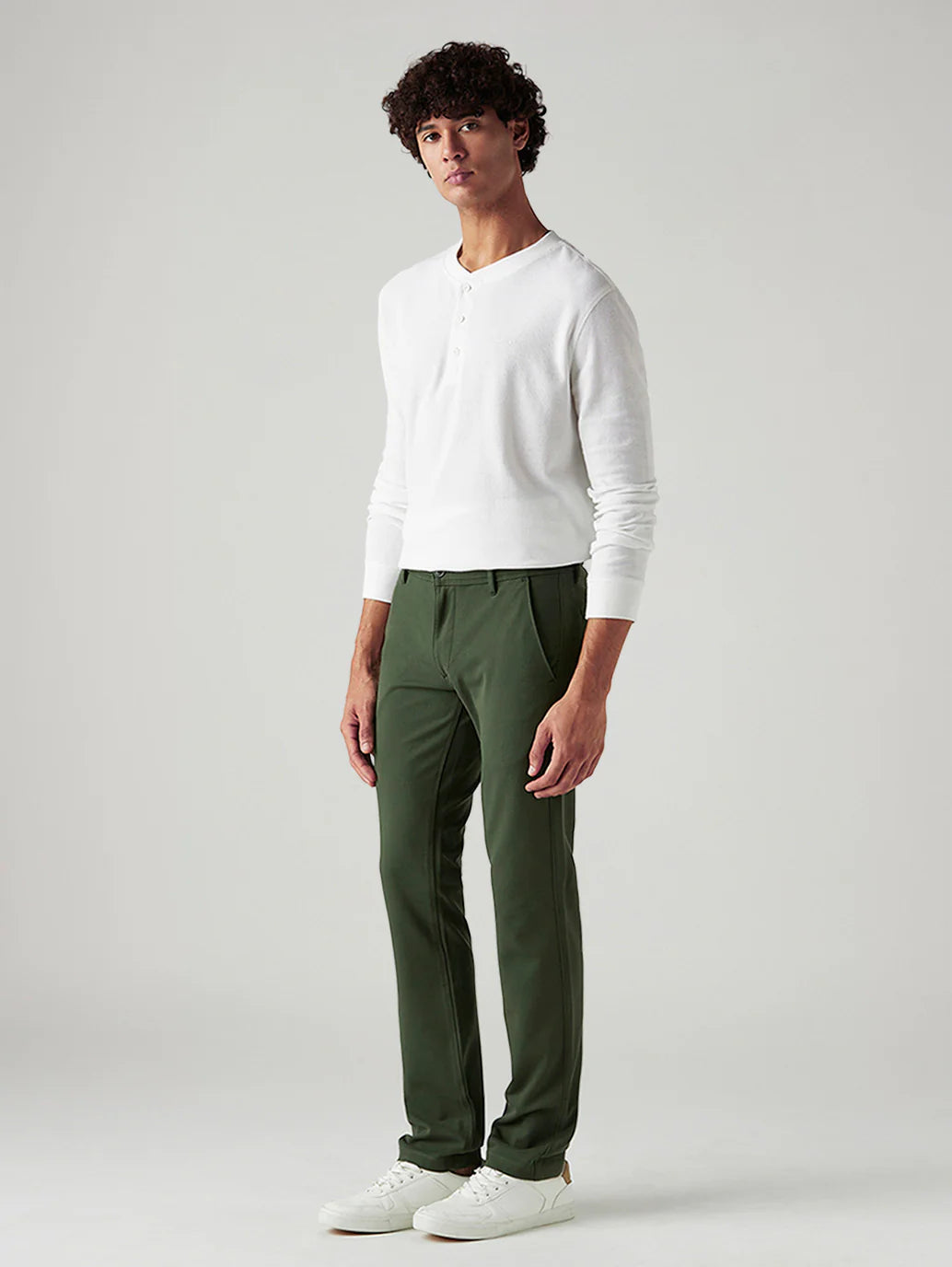 LEVIS Men's 511 Dark Green Slim Fit Mid Rise Tech Pant