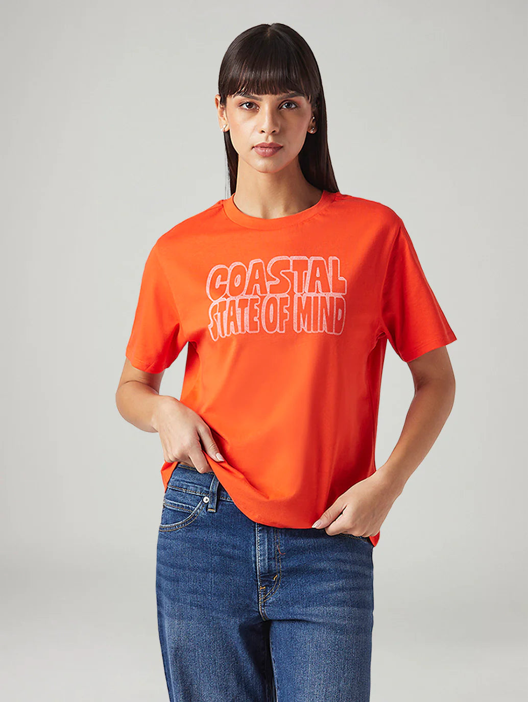 LEVIS Women's Typography Printed Relaxed Fit T-Shirt