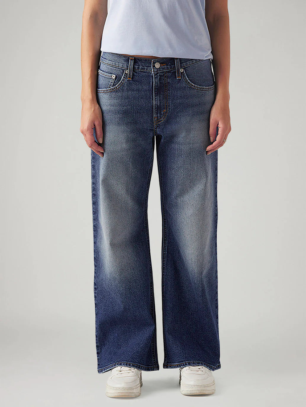 LEVIS Women's Med Indigo Loose Bootcut Fit Mid Rise Jeans