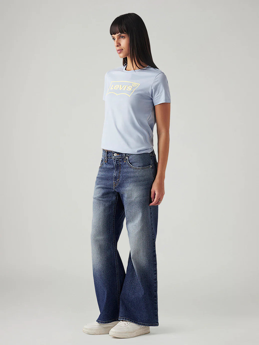 LEVIS Women's Med Indigo Loose Bootcut Fit Mid Rise Jeans