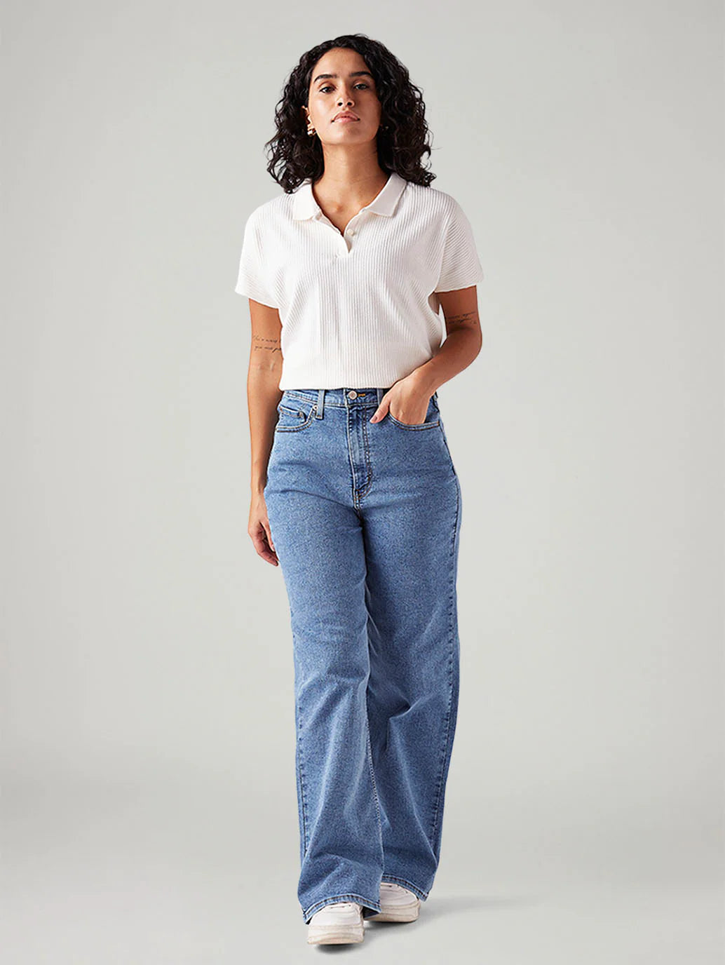 LEVIS Women's Blue Loose Fit High Rise Jeans