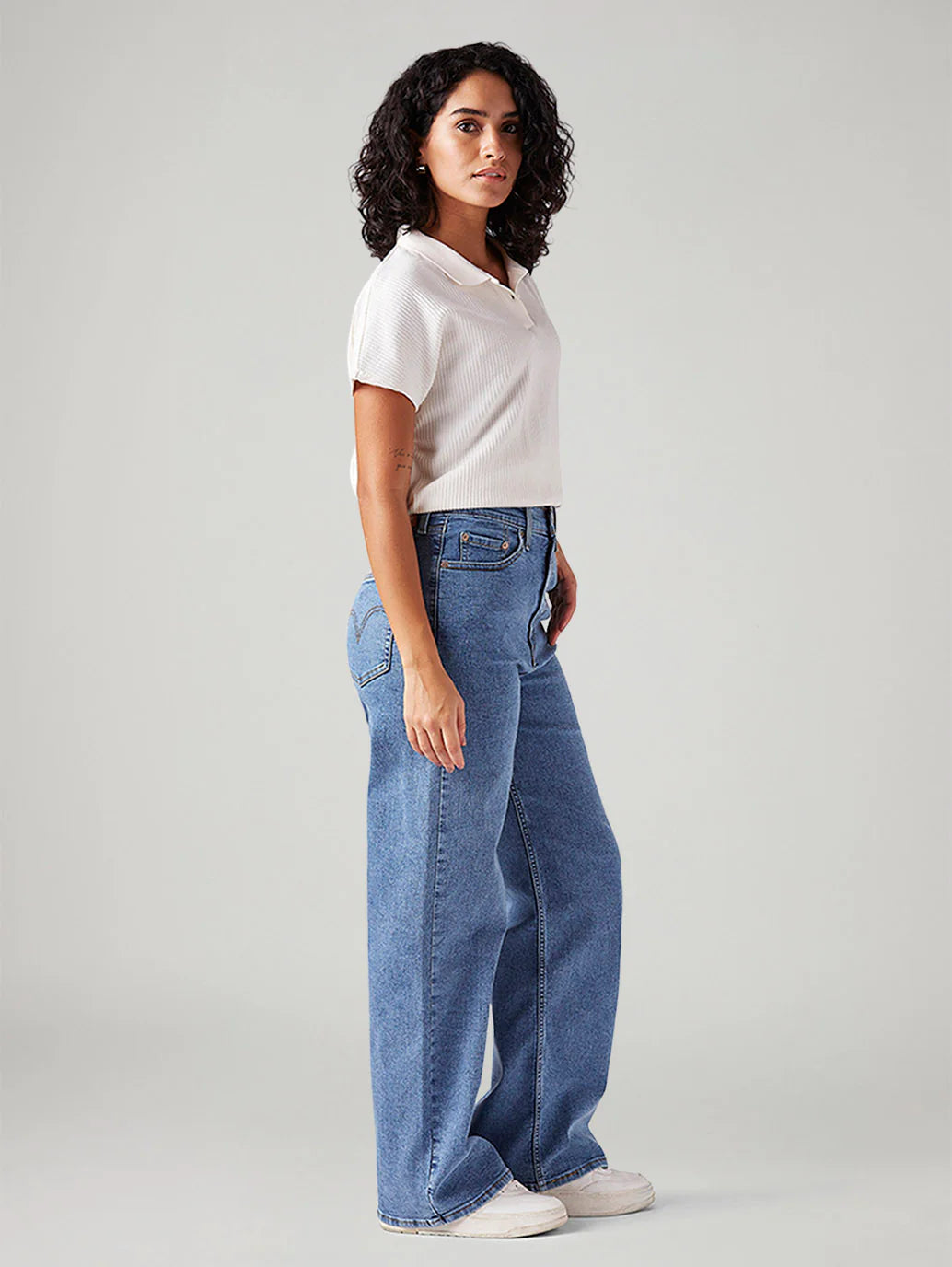 LEVIS Women's Blue Loose Fit High Rise Jeans