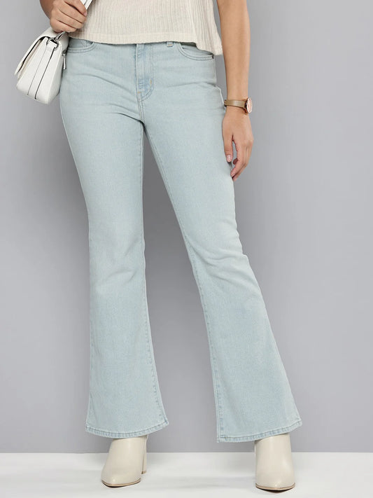 LEVIS Women's 726 Blue Flared Fit High Rise Jeans