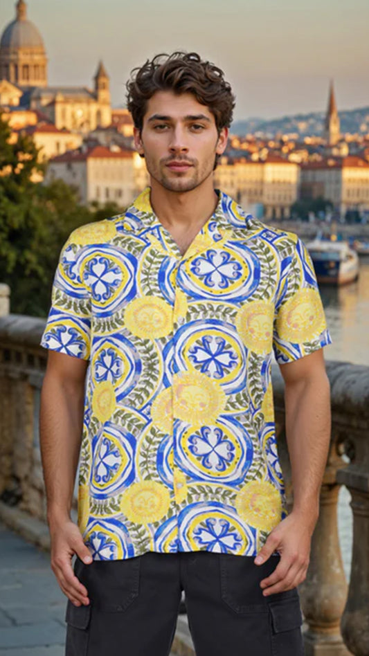 Celio Printed Regular Fit Viscose-Blend Multi Shirt (20% Off)