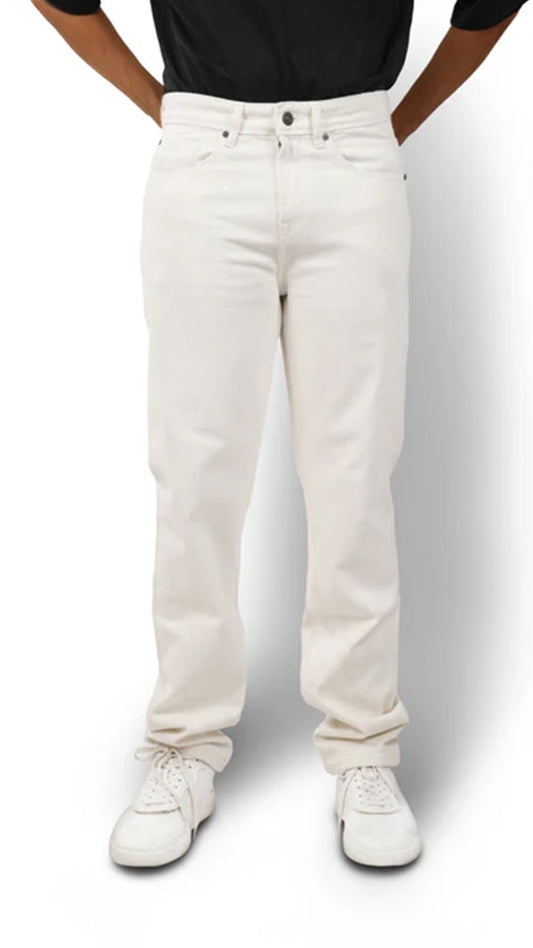 Celio Cotton Loose Fit Beige Jeans (50% Off)