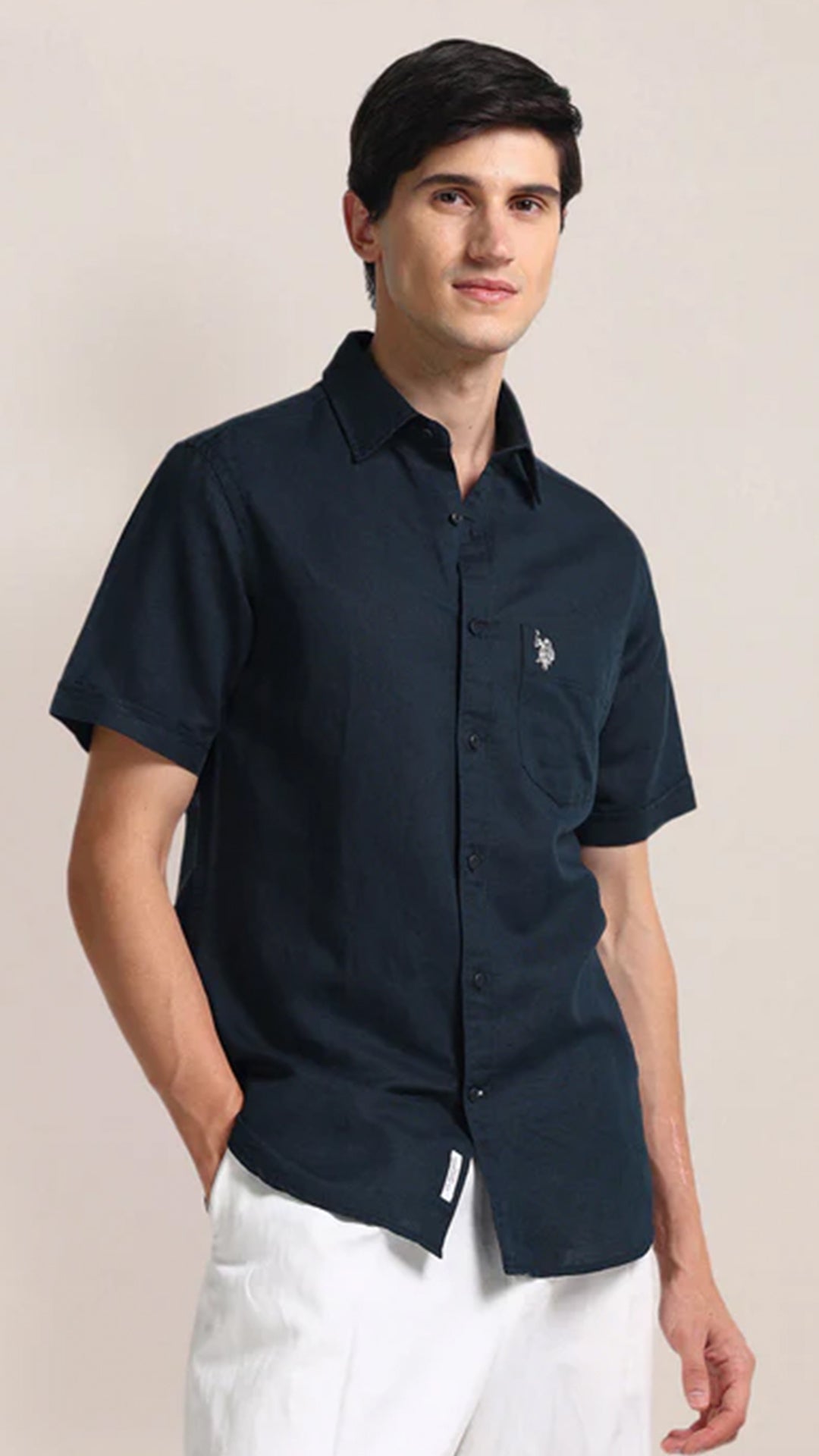 USPA Solid Tailored Fit Shirt (10% Off)