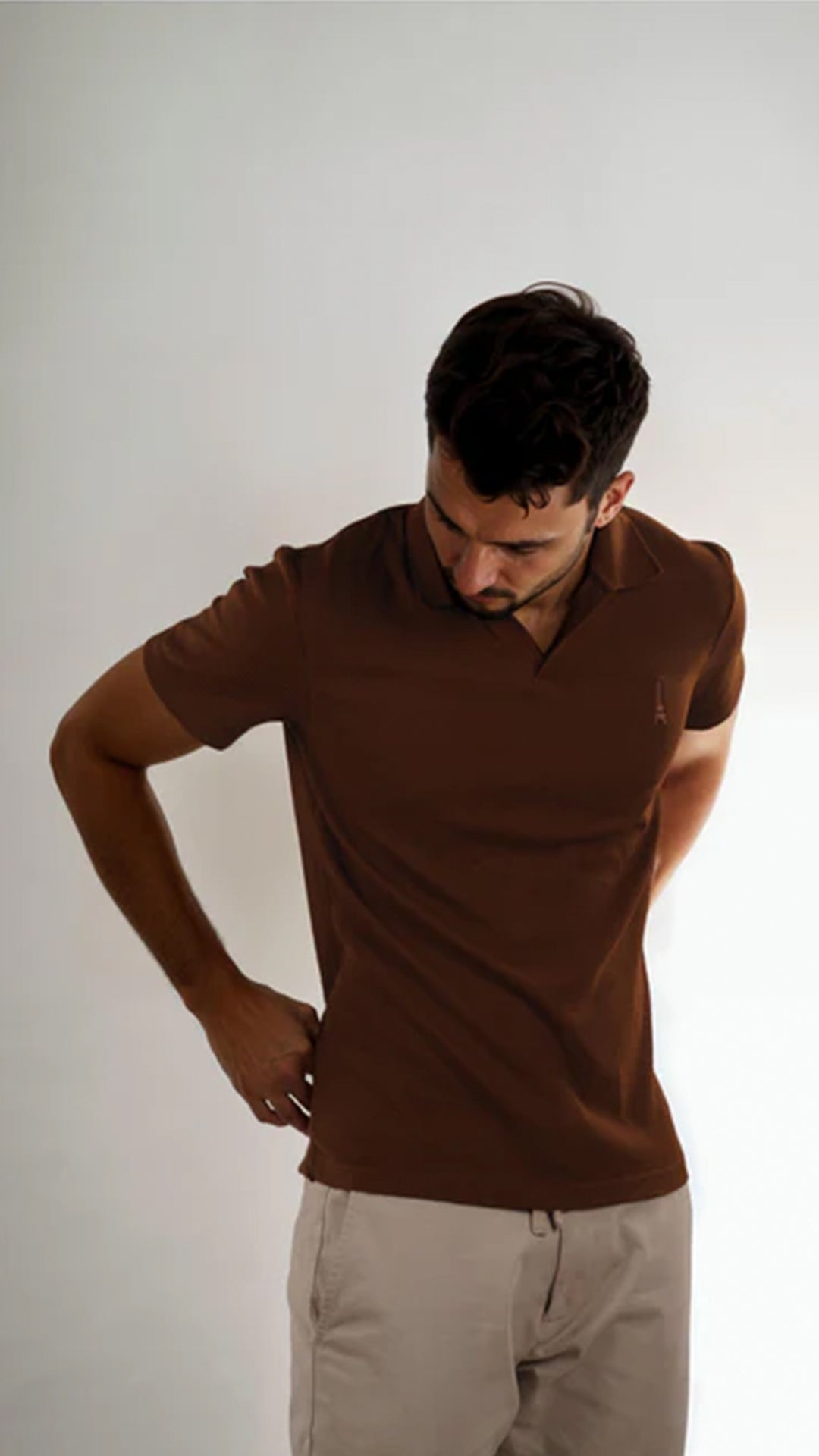 Celio Solid Regular Fit Cotton Brown T-Shirt