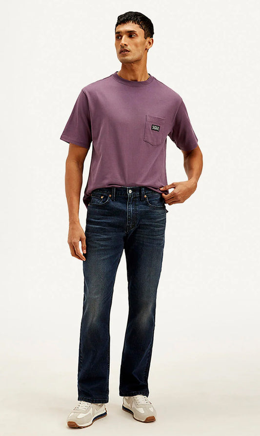 Levi's Men's 527 Dark Blue Slim Bootcut Fit Mid Rise Jeans (20% Off)