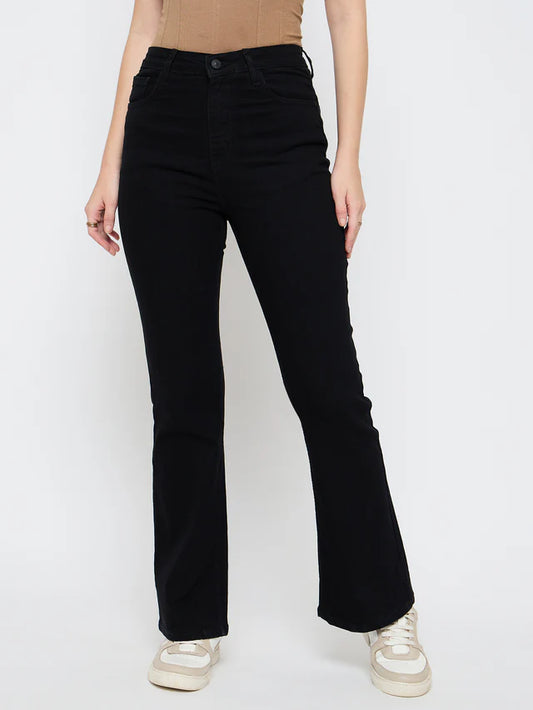 MADAME Cotton Blend Black Jeans