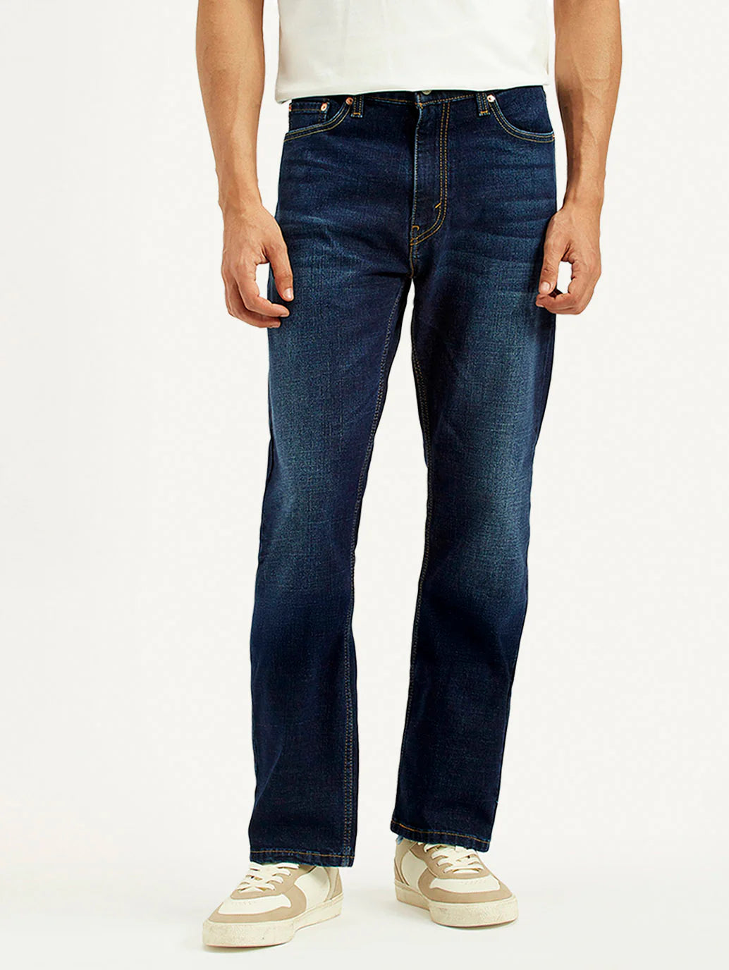 LEVIS Men's 513 Indigo Slim Straight Fit Mid Rise Jeans