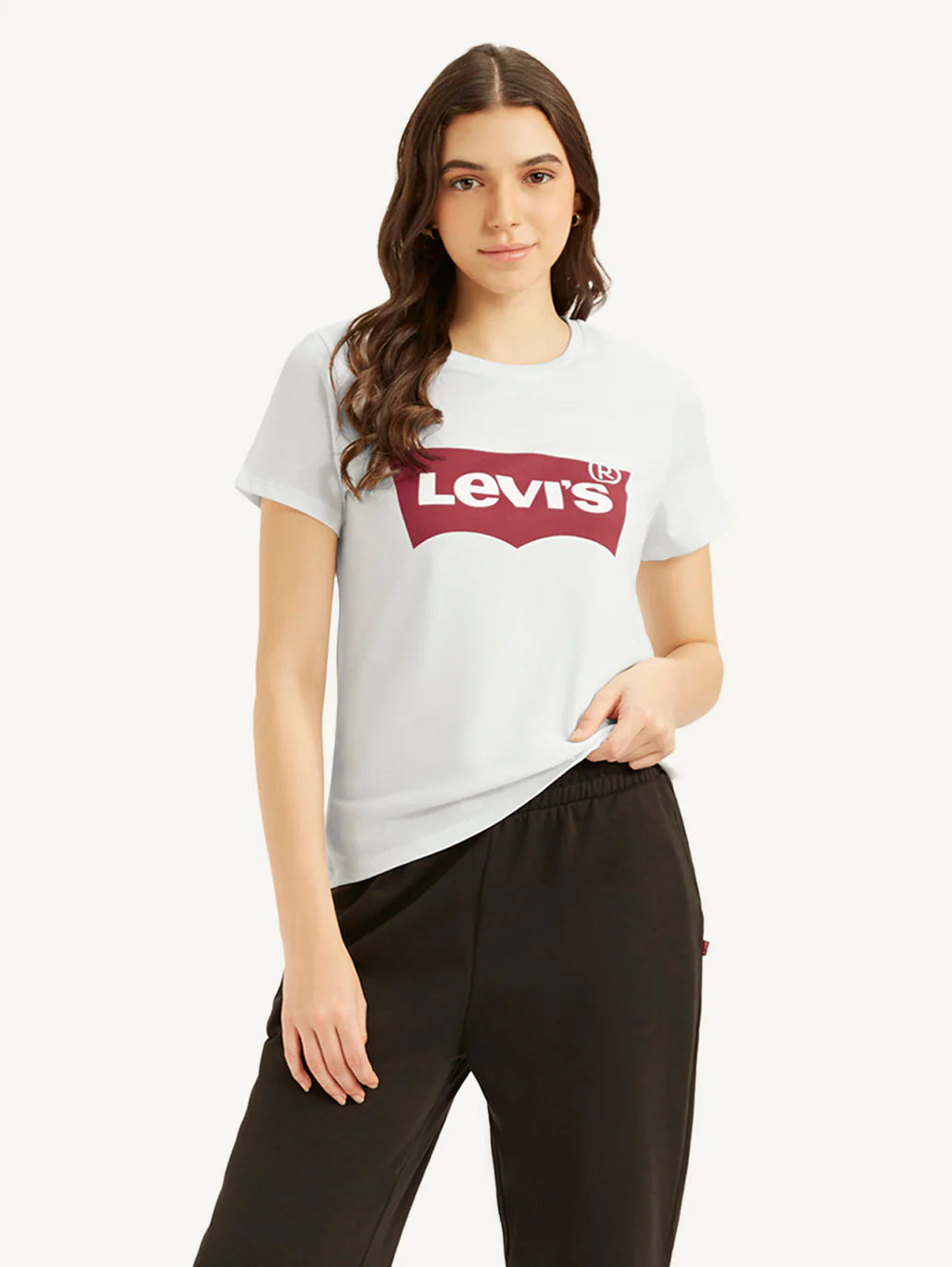 LEVIS Women's Brand Logo Crew Neck T-Shirt