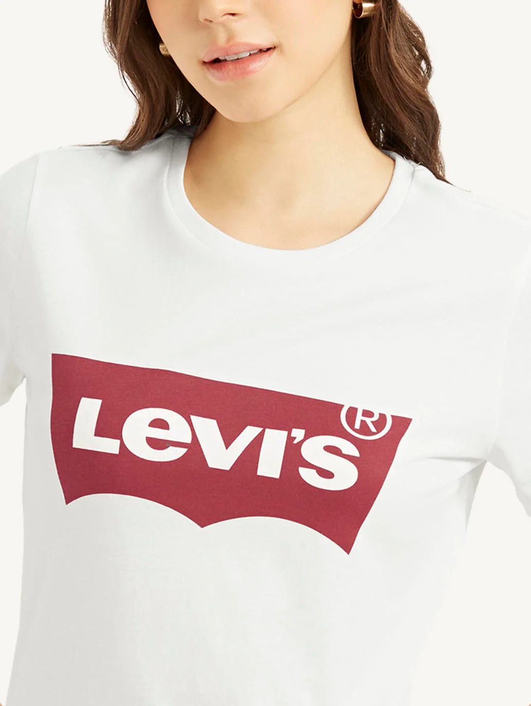 LEVIS Women's Brand Logo Crew Neck T-Shirt