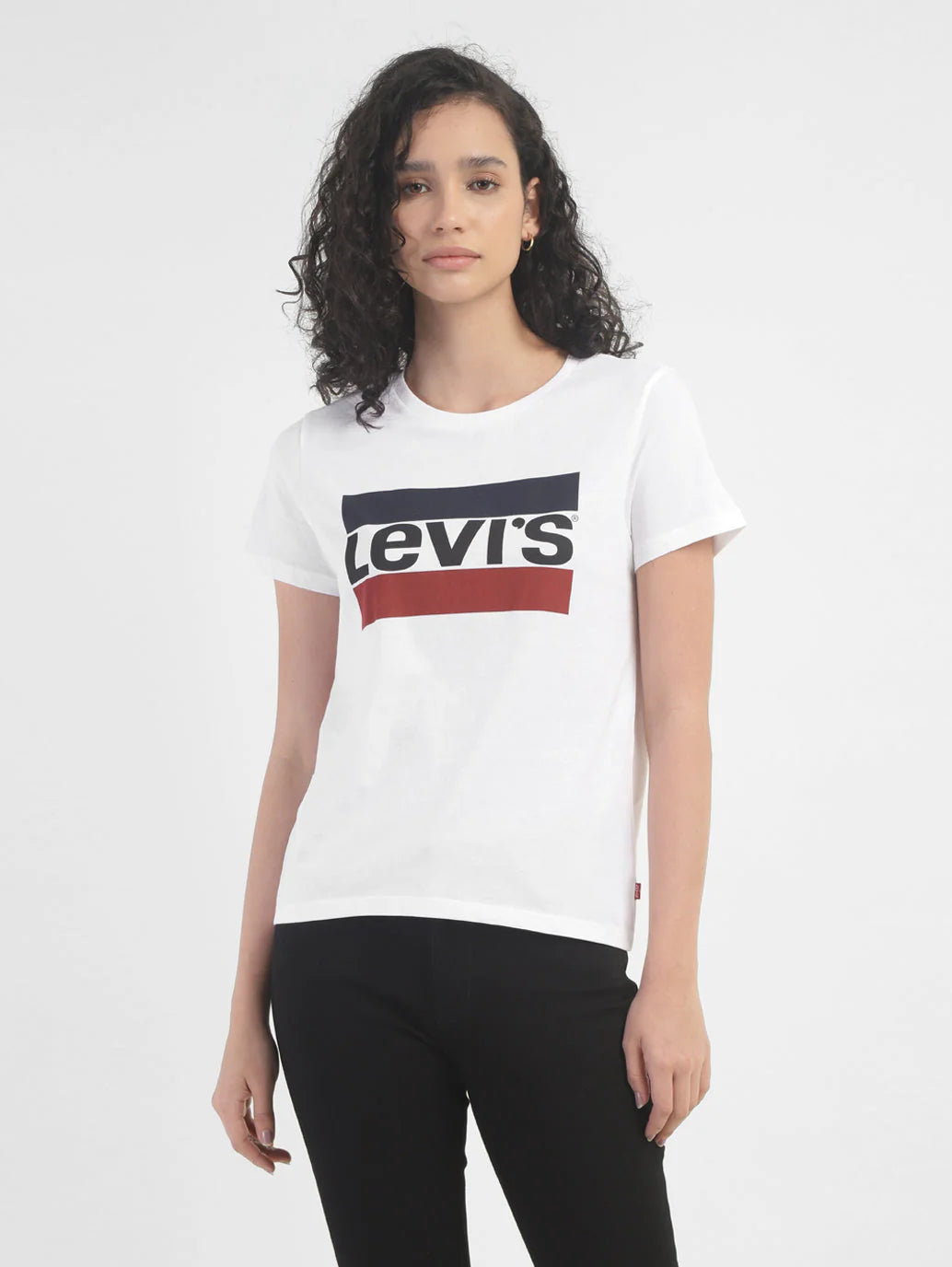 LEVIS Women's Brand Logo Crew Neck T-shirt