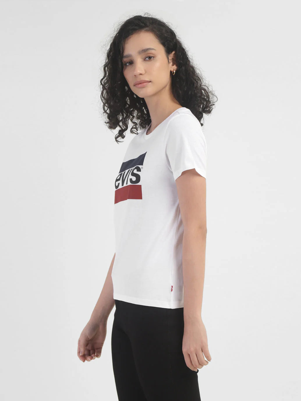 LEVIS Women's Brand Logo Crew Neck T-shirt