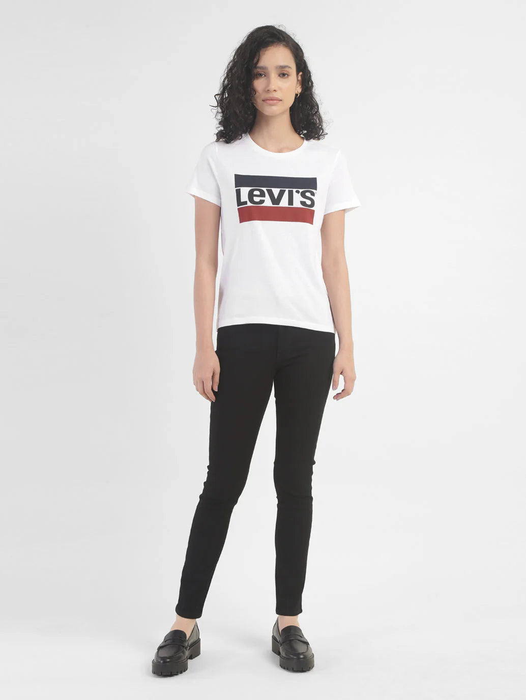 LEVIS Women's Brand Logo Crew Neck T-shirt