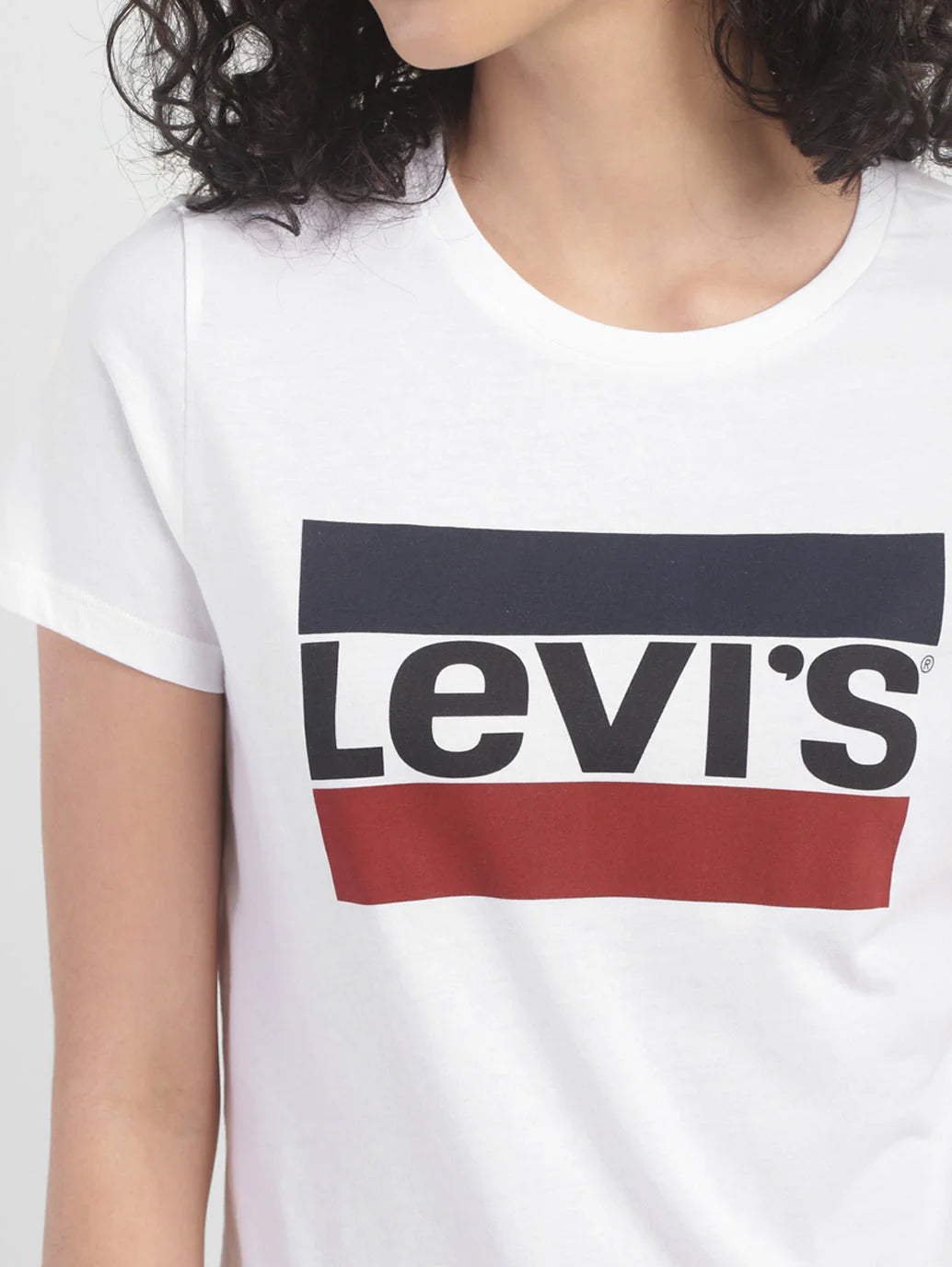 LEVIS Women's Brand Logo Crew Neck T-shirt