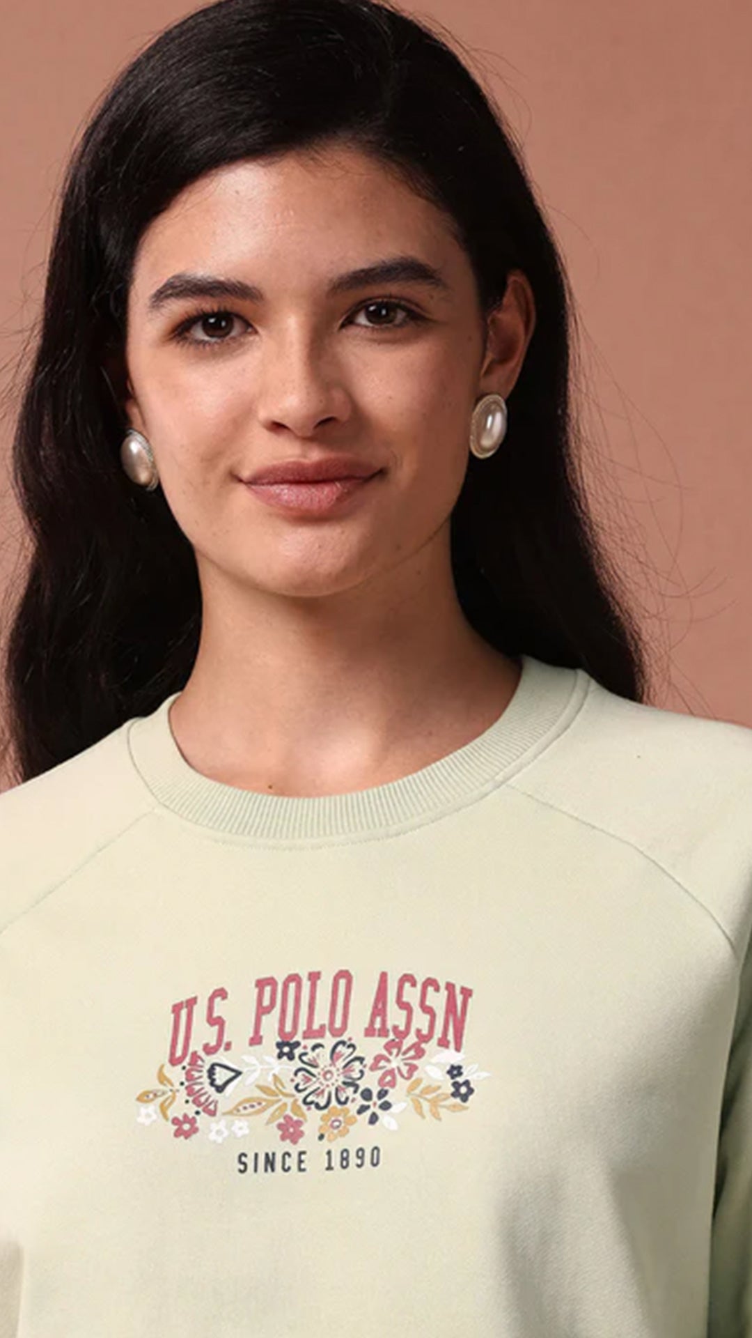 USPA Brand Print Raglan Sweatshirt