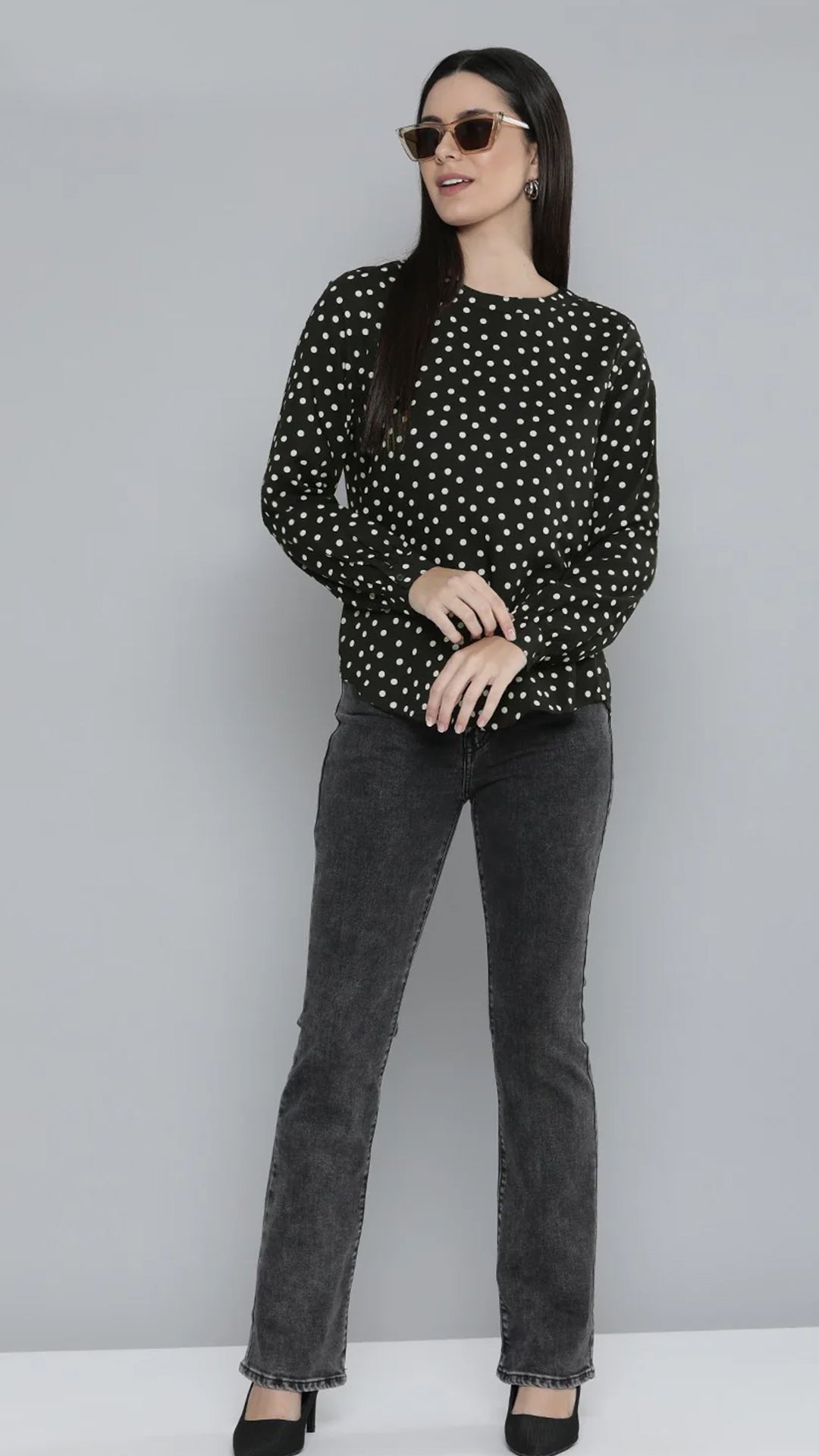 Levi's Women's Polka Dot Round Neck Top