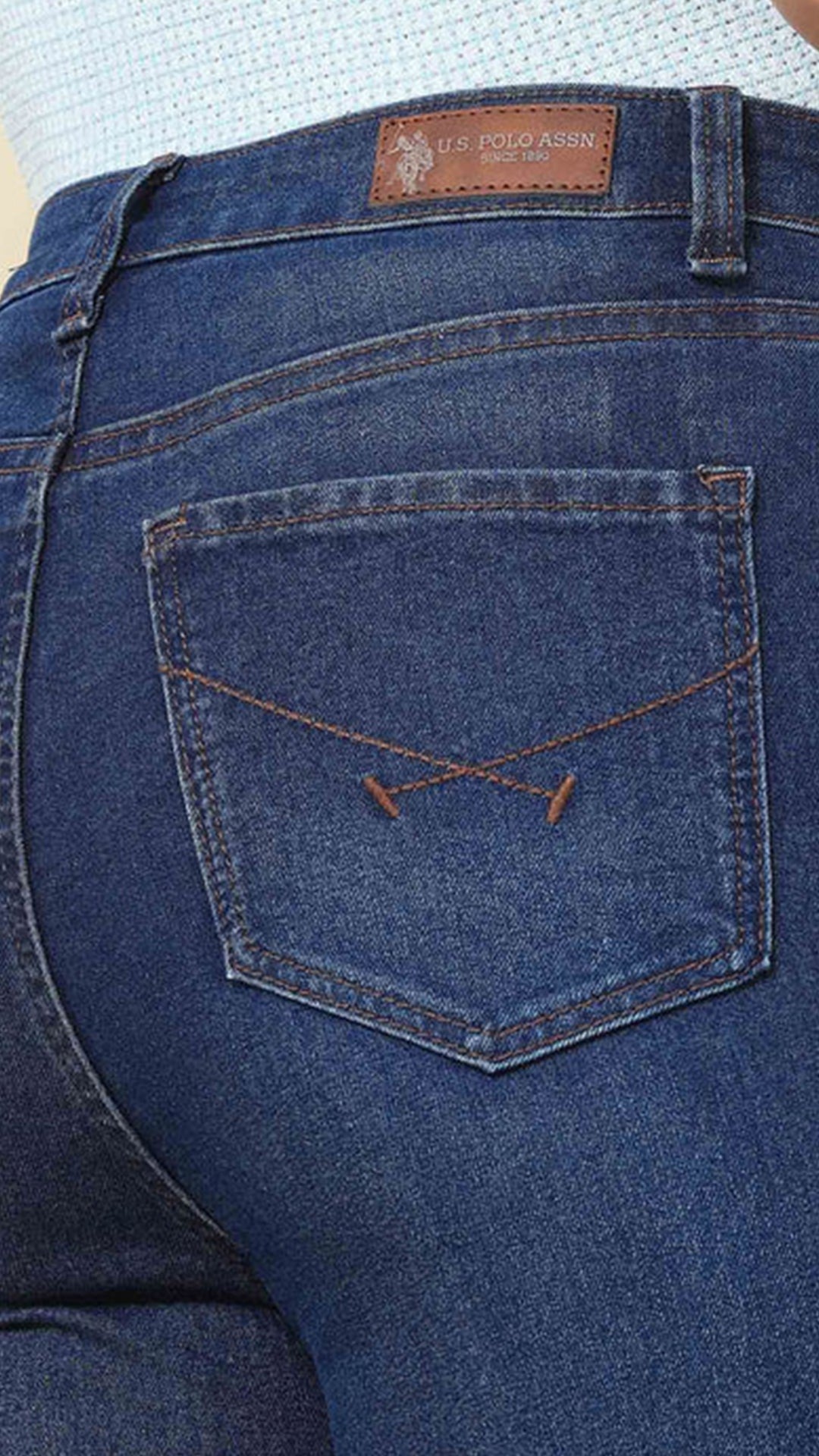 USPA Ultra-High Rise Flared Fit Blue Jeans