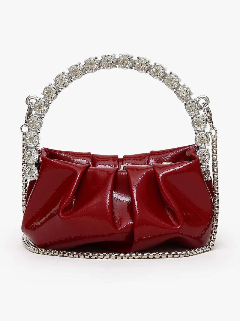 KAZO Rhinestone Mini City Glaze Clutch Bag