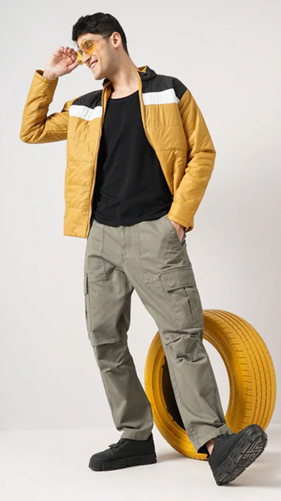 Celio Cotton Straight Fit Olive Trouser