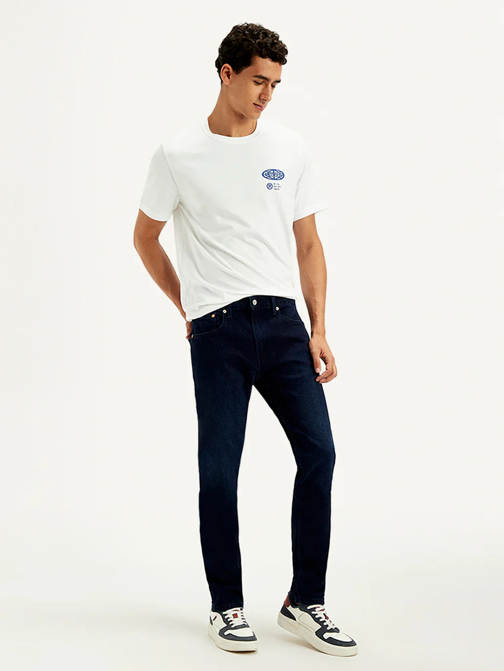 LEVIS Men's 512 Dark Blue Slim Tapered Fit Mid Rise Jeans