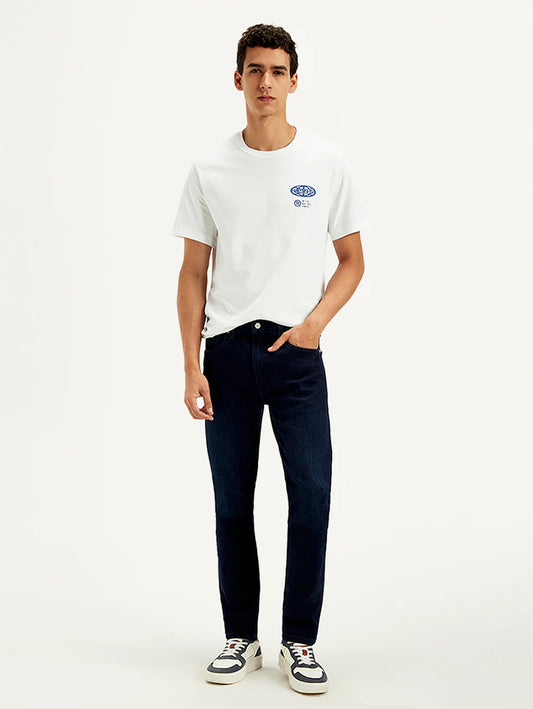 LEVIS Men's 512 Dark Blue Slim Tapered Fit Mid Rise Jeans