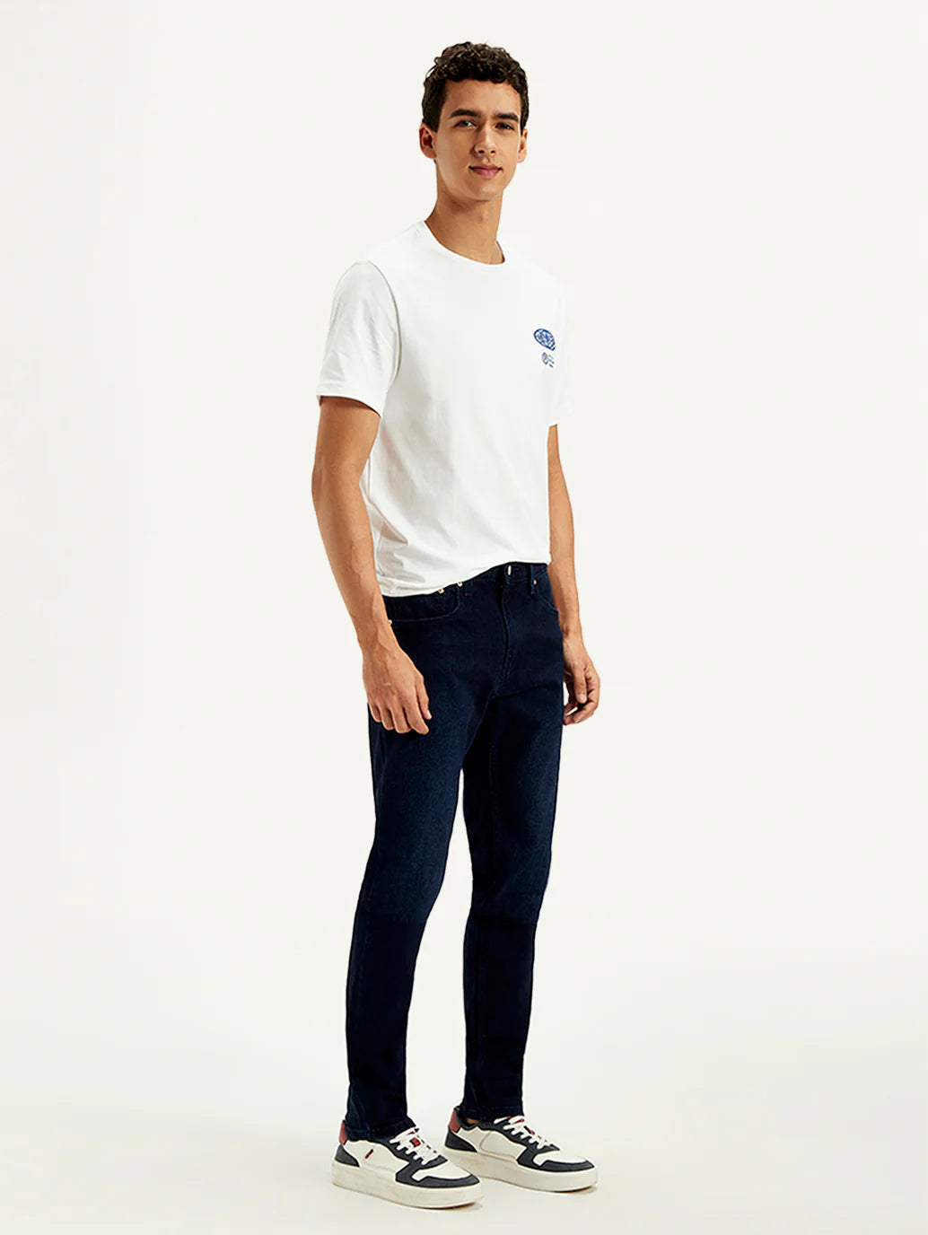 LEVIS Men's 512 Dark Blue Slim Tapered Fit Mid Rise Jeans