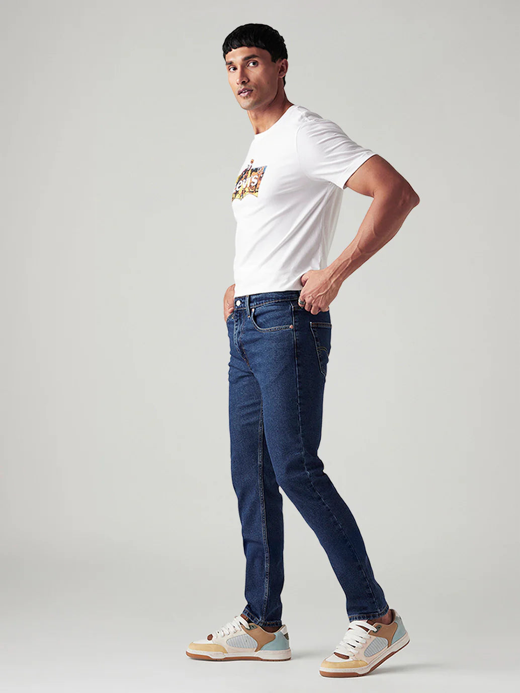 LEVIS Men's 512 Blue Slim Tapered Fit Mid Rise Jeans