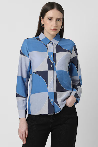 VAN HEUSEN Women Multicolor Print Long Sleeves Casual Shirt