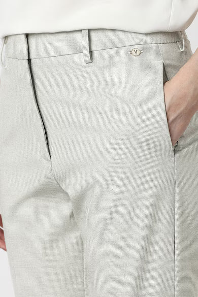 VAN HEUSEN Women Grey Print Formal Trouser Pants