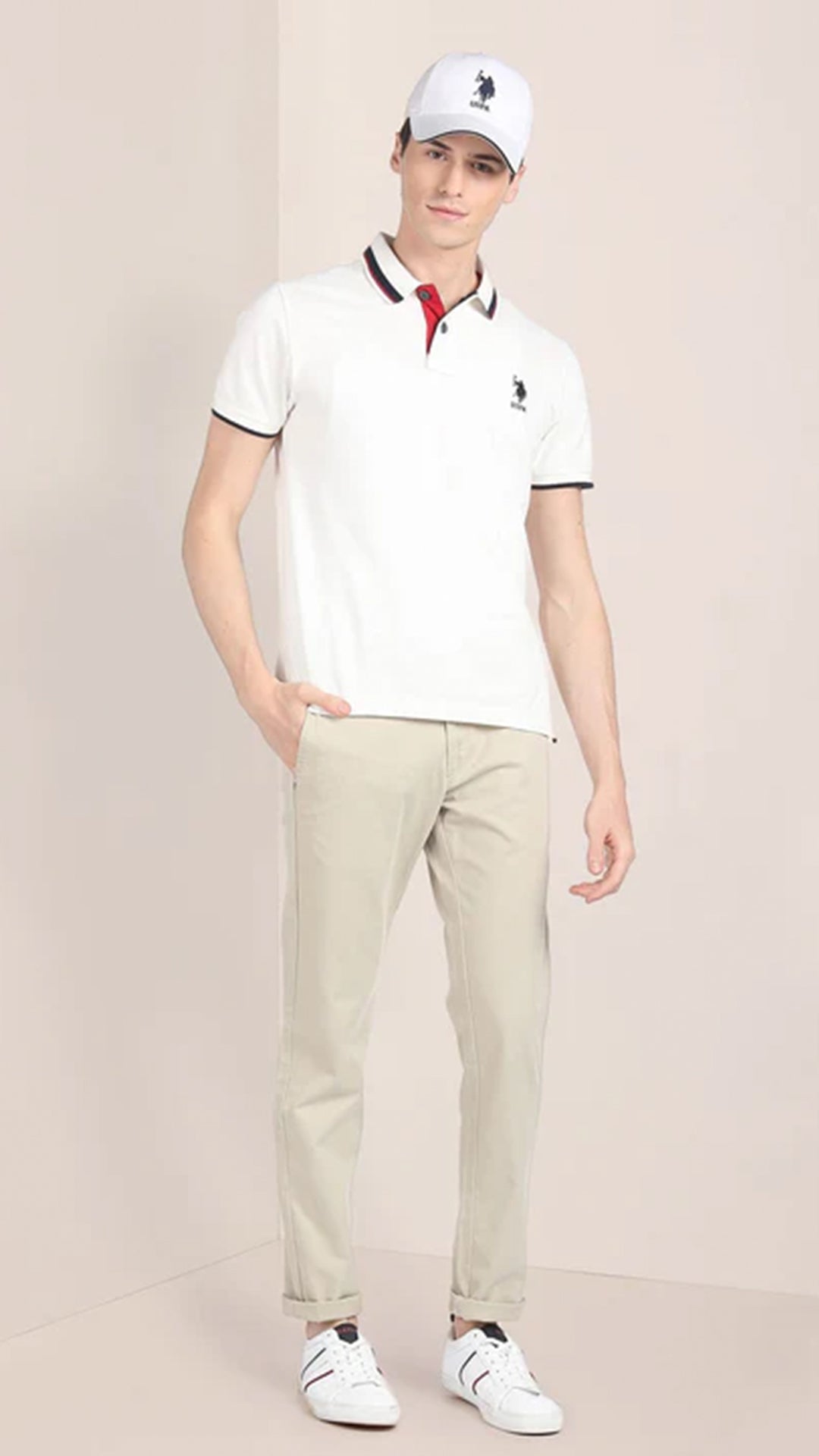 USPA Denver Slim Fit Stretch Chinos