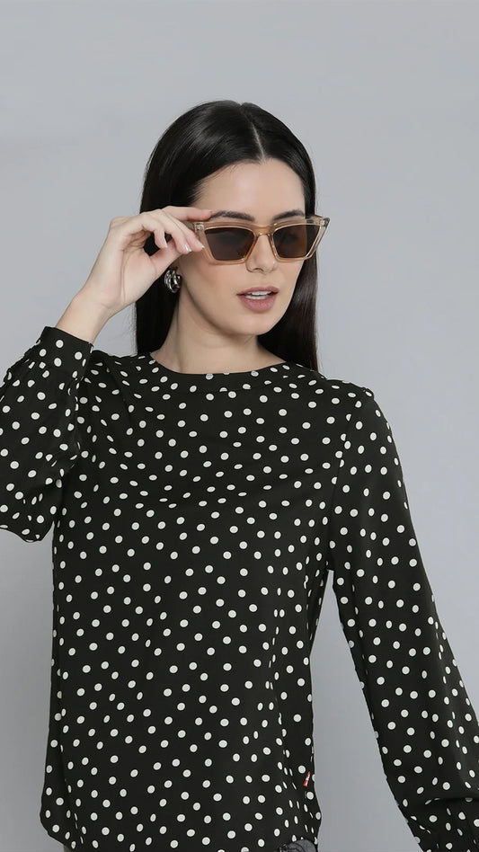 Levi's Women's Polka Dot Round Neck Top