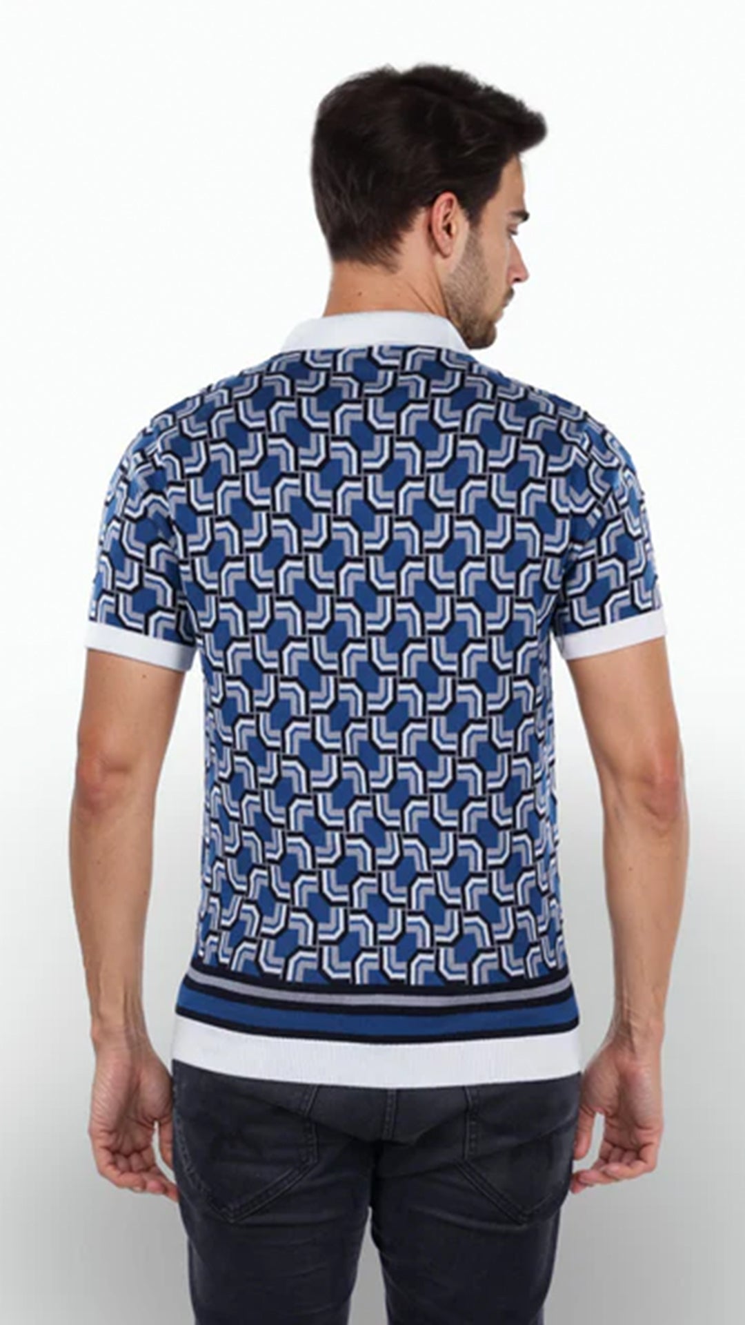 Celio Printed Regular Fit Cotton Blue T-Shirt