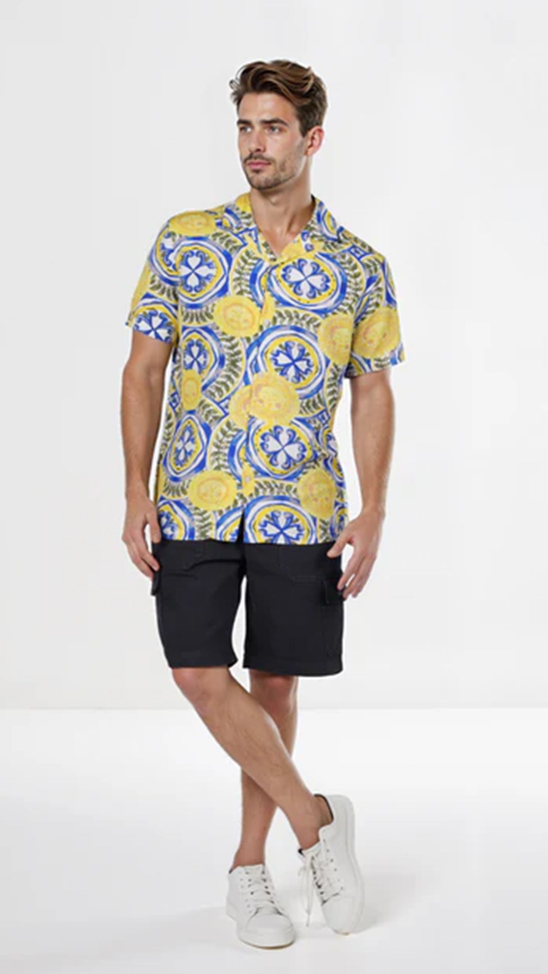 Celio Printed Regular Fit Viscose-Blend Multi Shirt (20% Off)