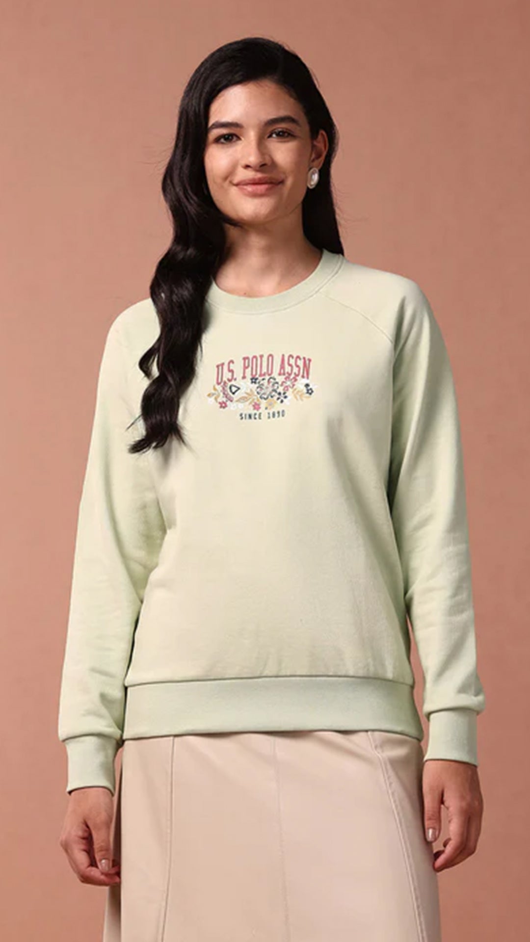 USPA Brand Print Raglan Sweatshirt