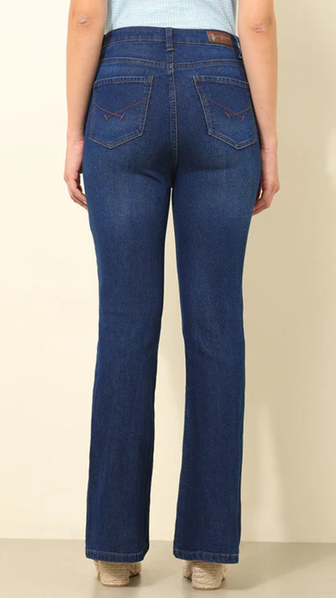 USPA Ultra-High Rise Flared Fit Blue Jeans