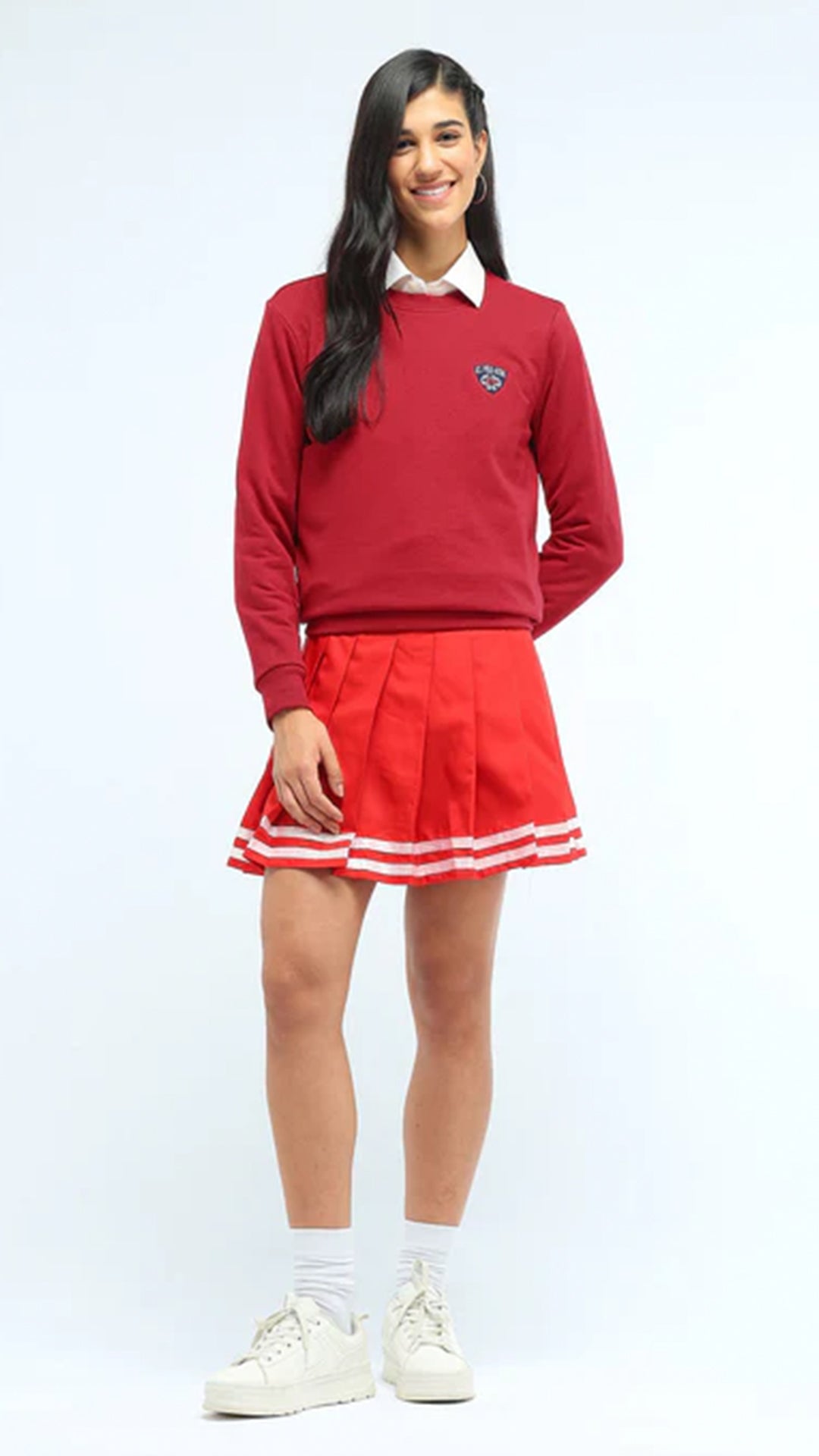 USPA Women's Solid Regular Fit Sweatshirt