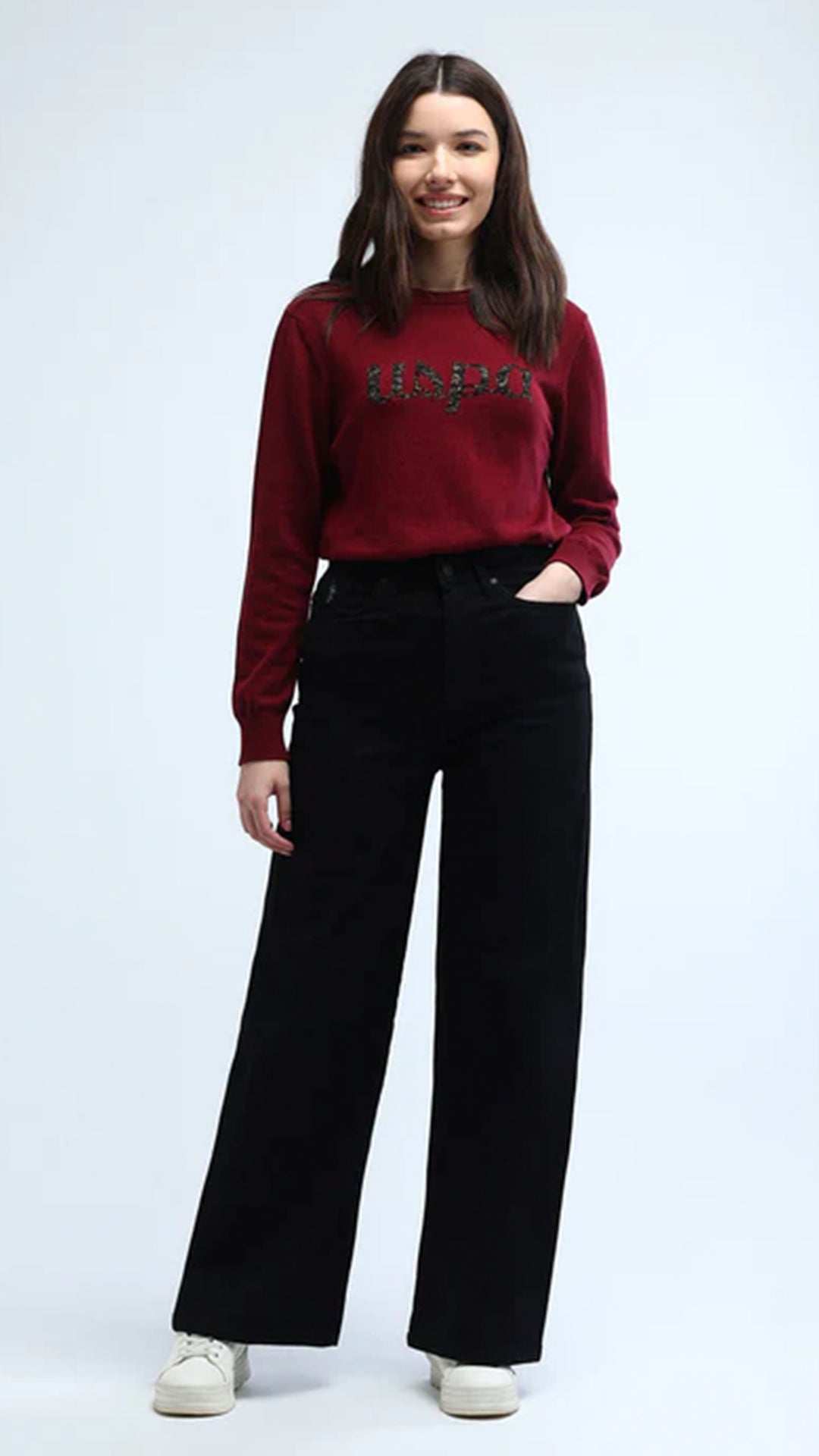 USPA High Rise Stretchable Baggy Jeans