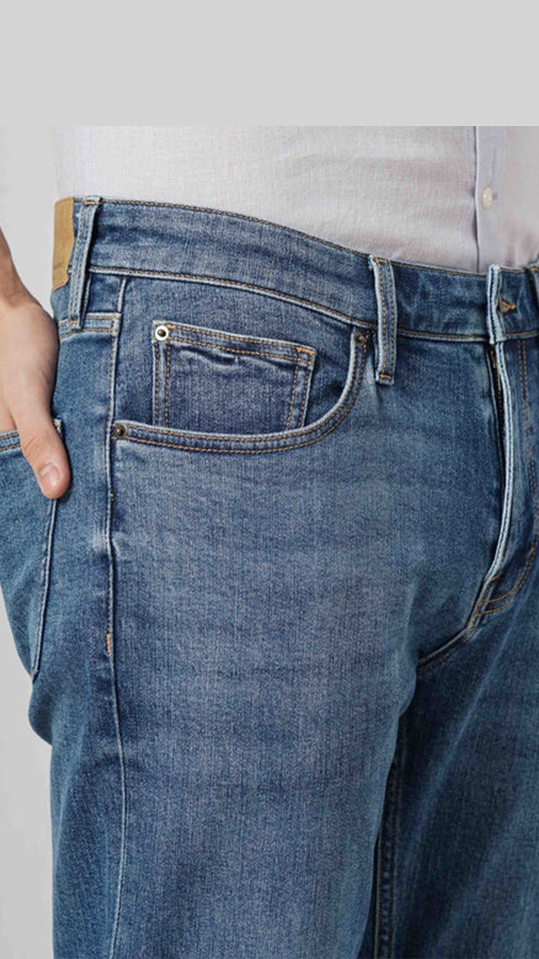 Celio Cotton Straight Fit Blue Jeans (50% Off)